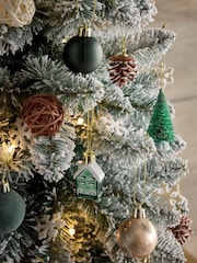 Green Mixed Christmas Bauble Pack - Image 3 of 4