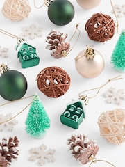 Green Mixed Christmas Bauble Pack - Image 4 of 4