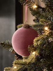 6 Pack Burgundy Berry Soft Touch Baubles - Image 2 of 3
