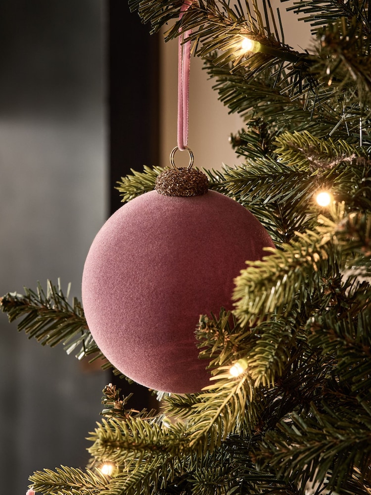 6 Pack Burgundy Berry Soft Touch Baubles - Image 2 of 3 6 Pack Burgundy Berry Soft Touch Baubles - Image 2 of 3