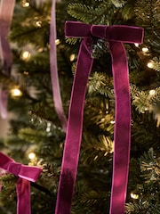 5 Pack Skinny Velvet Bow Baubles - Imagem 2 de 3
