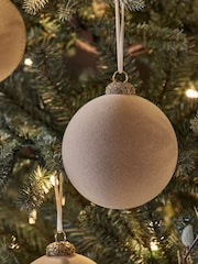 6 Pack Natural Soft Touch Baubles - Image 3 of 3