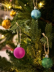 Set of 20 Bright Multicoloured Mini Christmas Baubles - Image 2 of 3