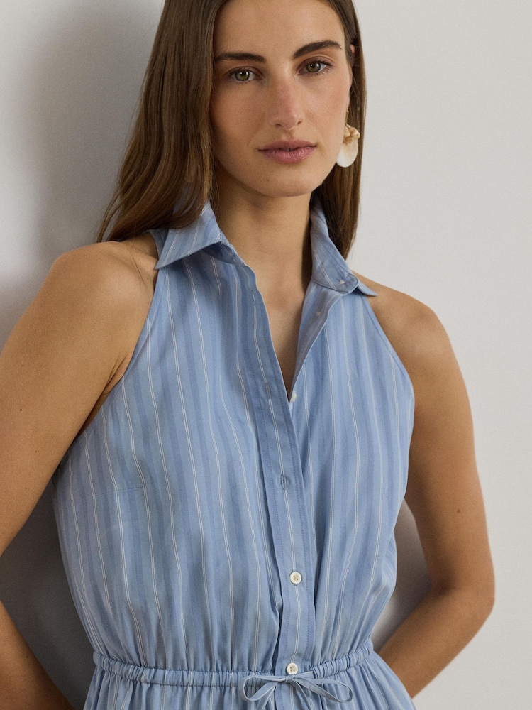 Lauren Ralph Lauren Blue Woven Dress - Image 2 of 8 Lauren Ralph Lauren Blue Woven Dress - Image 2 of 8