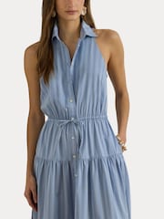 Lauren Ralph Lauren Blue Woven Dress - Image 4 of 8