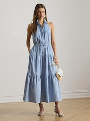 Lauren Ralph Lauren Blue Woven Dress - Image 5 of 8