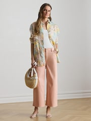 Lauren Ralph Lauren Pink Woven Wide Leg Pants - Image 5 of 9