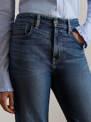 Lauren Ralph Lauren Blue Woven Wide Leg Jeans - Image 5 of 6