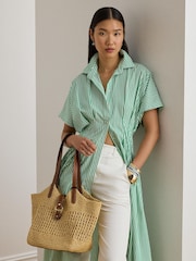 Lauren Ralph Lauren Natural Tasha Large Straw Tote Bag - Image 1 of 7
