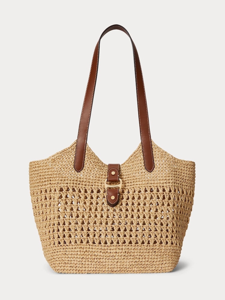 Lauren Ralph Lauren Natural Tasha Large Straw Tote Bag - Image 2 of 7