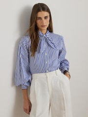 Lauren Ralph Lauren Blue Woven Sport Shirt - Image 1 of 8