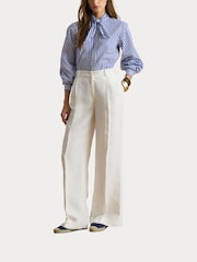 Lauren Ralph Lauren Blue Woven Sport Shirt - Image 5 of 8