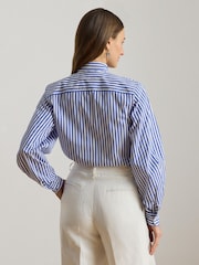 Lauren Ralph Lauren Blue Woven Sport Shirt - Image 7 of 8