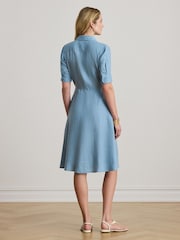 Lauren Ralph Lauren Blue Wakana-Elbow Sleeve-Day Dress - Image 3 of 4
