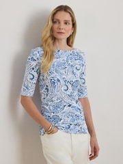 Lauren Ralph Lauren White Knit-T-Shirt - Image 1 of 5