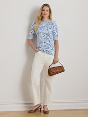 Lauren Ralph Lauren White Knit-T-Shirt - Image 4 of 5