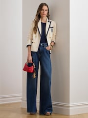 Lauren Ralph Lauren Cream KNIT-BLAZER/SPORT Coat - Image 2 of 6