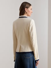 Lauren Ralph Lauren Cream KNIT-BLAZER/SPORT Coat - Image 3 of 6