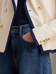 Lauren Ralph Lauren Cream KNIT-BLAZER/SPORT Coat - Image 5 of 6