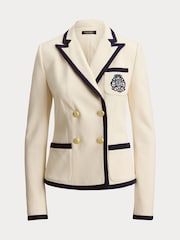 Lauren Ralph Lauren Cream KNIT-BLAZER/SPORT Coat - Image 6 of 6