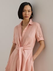 Lauren Ralph Lauren Pink Wakana Elbow Sleeves Day Dress - Image 3 of 4