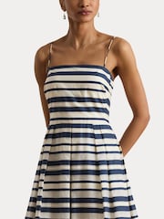 Lauren Ralph Lauren Blue Woven Fit & Flare Dress - Image 5 of 7
