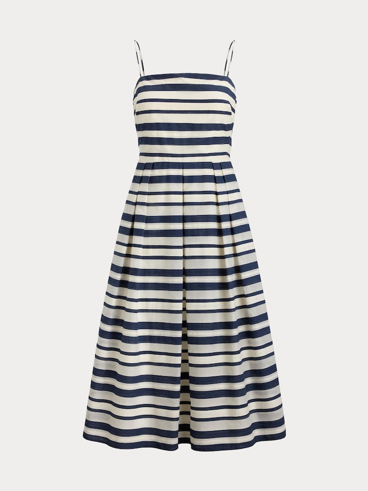 Lauren Ralph Lauren Blue Woven Fit & Flare Dress - Image 7 of 7