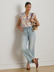 Lauren Ralph Lauren Cream Woven Blouse Blouses - Image 2 of 5