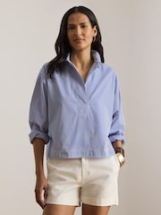 Lauren Ralph Lauren Blue Woven Sport Shirt - Image 1 of 7
