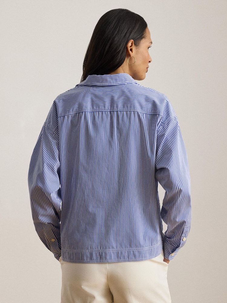Lauren Ralph Lauren Blue Woven Sport Shirt - Image 2 of 7
