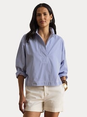 Lauren Ralph Lauren Blue Woven Sport Shirt - Image 6 of 7