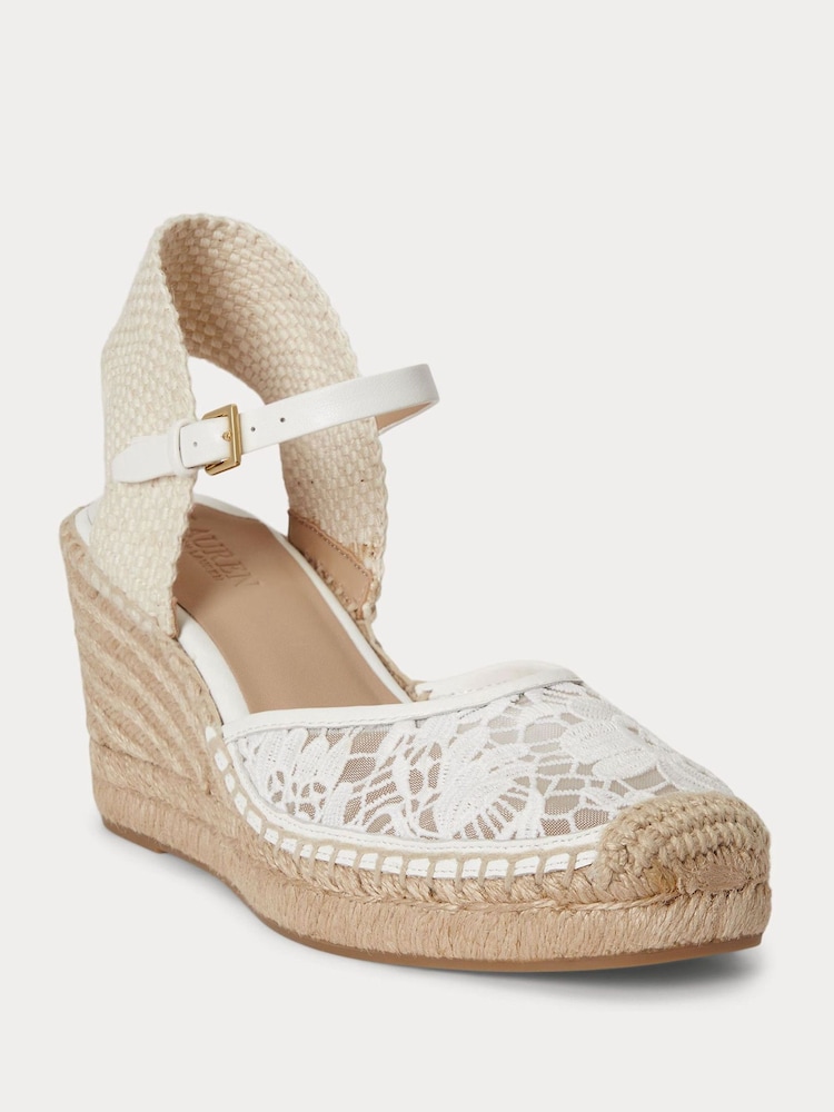 Lauren Ralph Lauren White Robby Espadrilles Wedges - Image 2 of 5