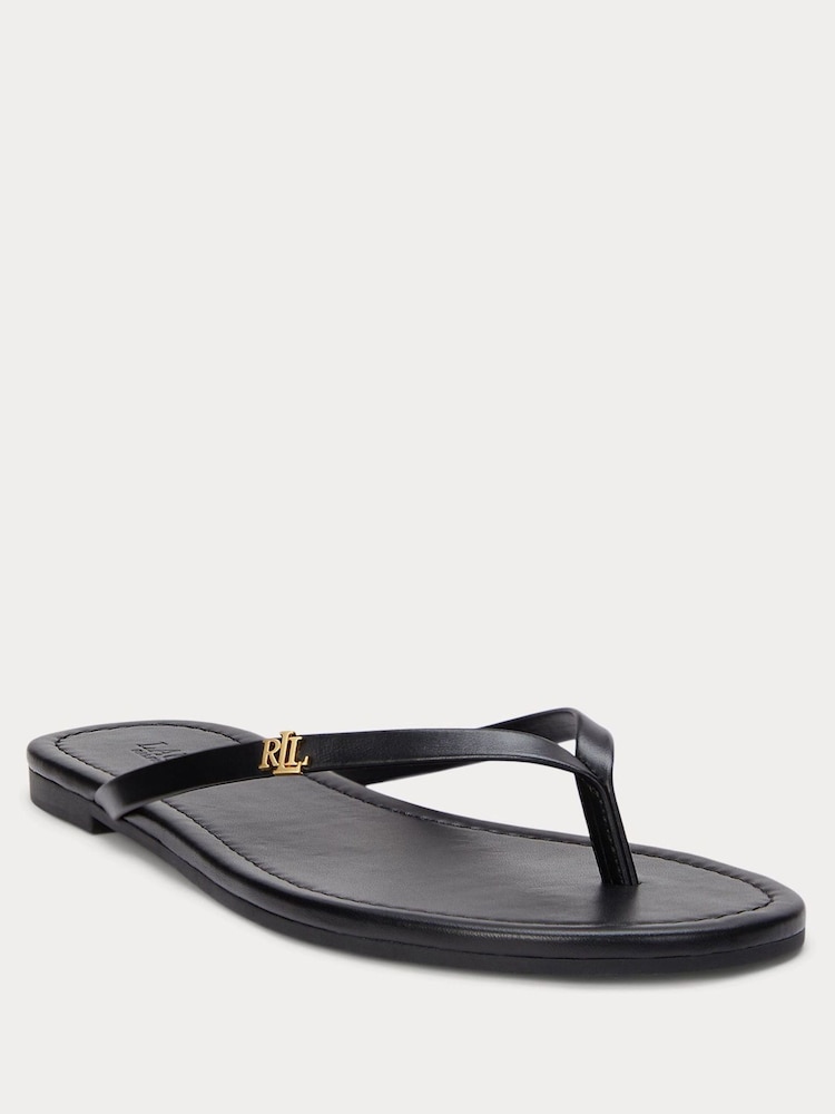 Lauren Ralph Lauren Black Raquel Sandle Flip Flops - Image 2 of 5