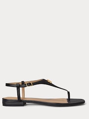 Lauren Ralph Lauren Black Everyley 2 Flat Sandals - Image 2 of 5