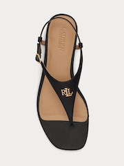 Lauren Ralph Lauren Black Everyley 2 Flat Sandals - Image 3 of 5