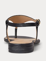 Lauren Ralph Lauren Black Everyley 2 Flat Sandals - Image 4 of 5