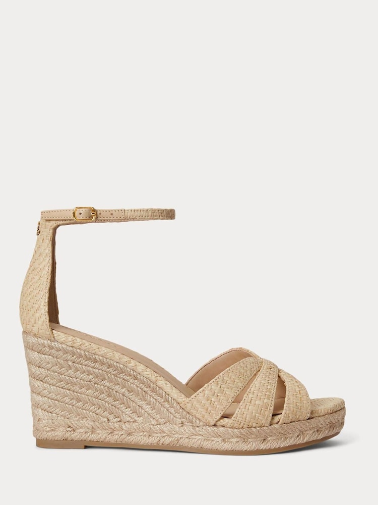 Lauren Ralph Lauren Natural Nellie Espadrilles Wedge Sandals - Image 1 of 5 Lauren Ralph Lauren Natural Nellie Espadrilles Wedge Sandals - Image 1 of 5