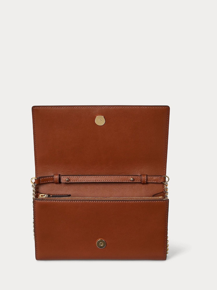 Lauren Ralph Lauren Brown Adair Large Wallet On A Chain Bag - Image 2 of 6
