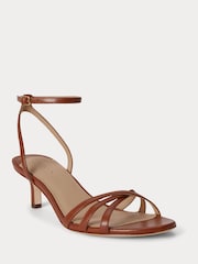 Lauren Ralph Lauren Brown Kendyl Kitten-Heel Sandals - Image 2 of 5