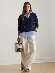 Lauren Ralph Lauren Blue Pullover Sweater - Image 4 of 7