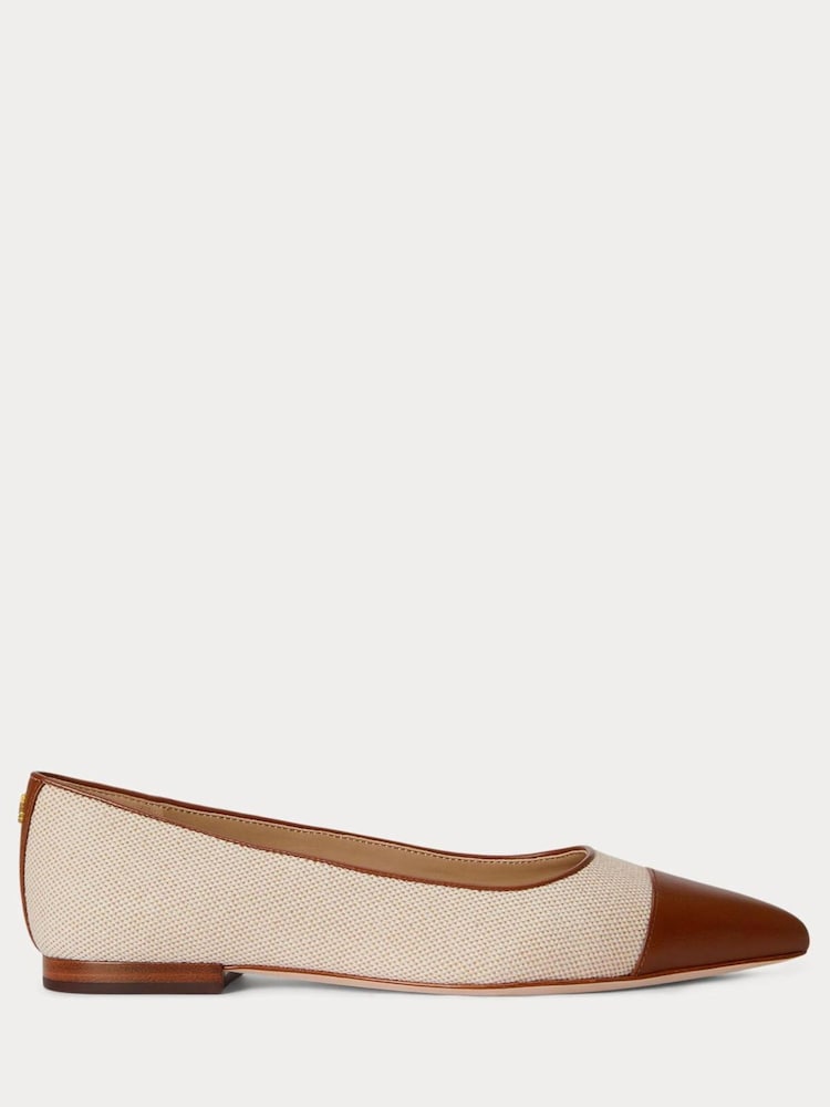 Lauren Ralph Lauren Natural Londyn Cap3 Ballet Flats - Image 1 of 5 Lauren Ralph Lauren Natural Londyn Cap3 Ballet Flats - Image 1 of 5