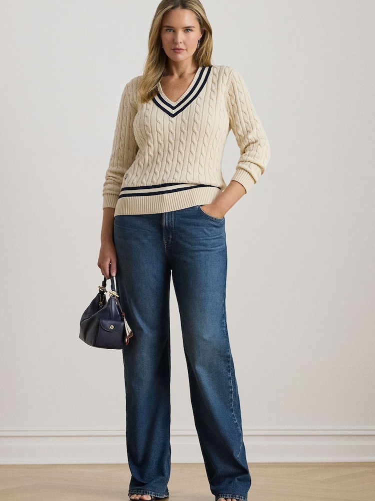 Lauren Ralph Lauren Cream Sweater-Pullover - Image 1 of 8 Lauren Ralph Lauren Cream Sweater-Pullover - Image 1 of 8