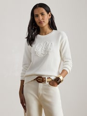 Lauren Ralph Lauren White Sweater Pullover Jumpers - Image 1 of 7