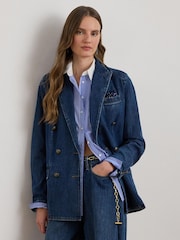 Lauren Ralph Lauren Blue Woven-Blazer/Sport Coat - Image 1 of 6