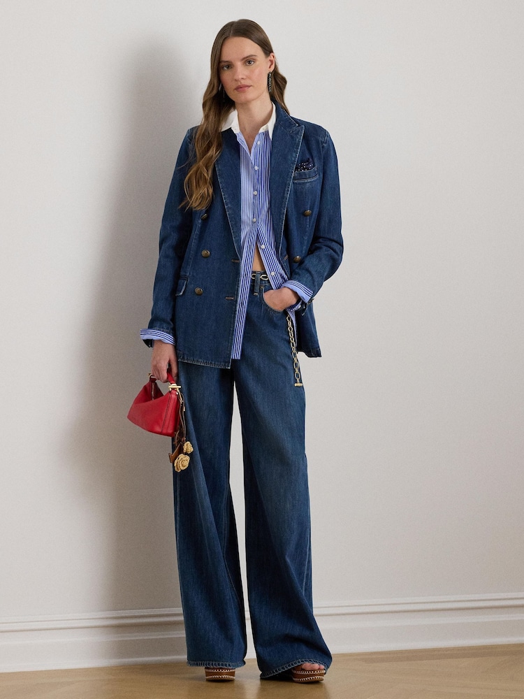 Lauren Ralph Lauren Blue Woven-Blazer/Sport Coat - Image 2 of 6 Lauren Ralph Lauren Blue Woven-Blazer/Sport Coat - Image 2 of 6