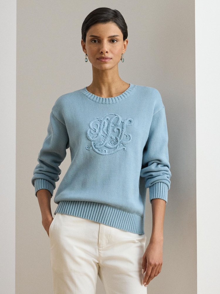 Lauren Ralph Lauren Blue Sweater Pullover Jumpers - Image 1 of 8