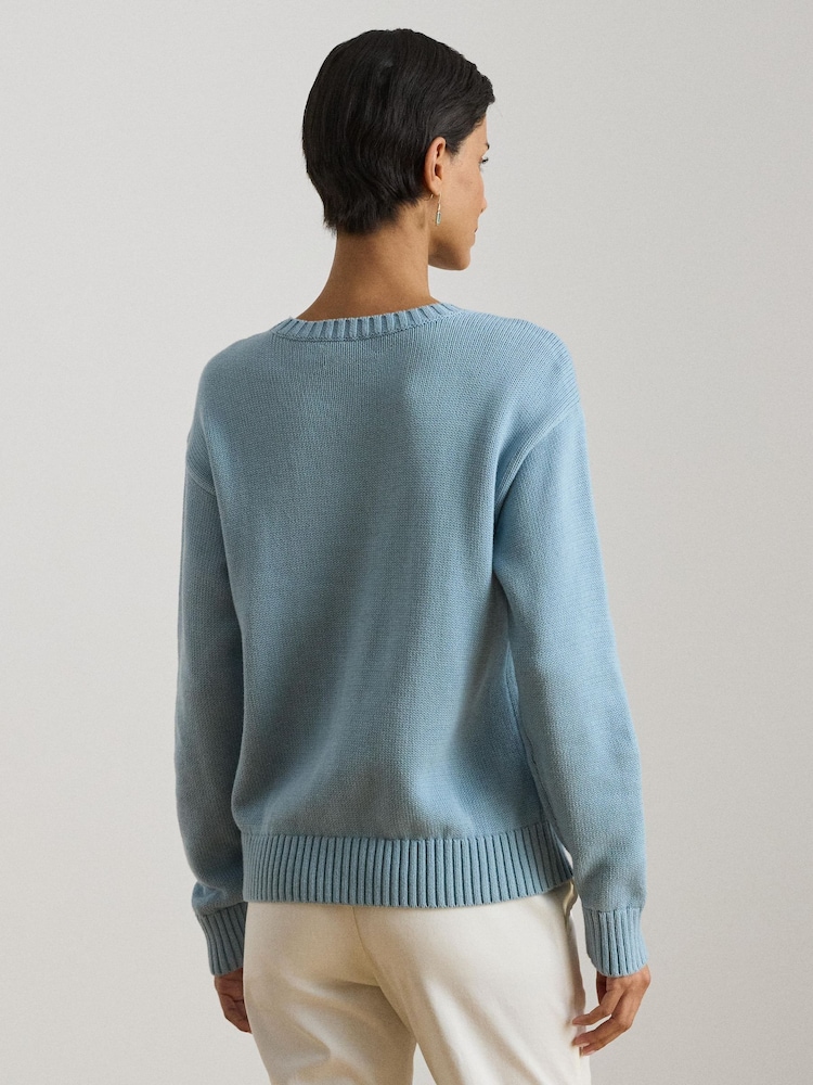 Lauren Ralph Lauren Blue Sweater Pullover Jumpers - Image 2 of 8