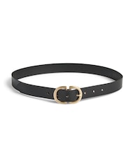 PIECES Black Leather Belt - Image 1 of 1