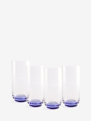 MADE.COM Set of 4 Blue Teia Hi Ball Glasses - Image 3 of 3