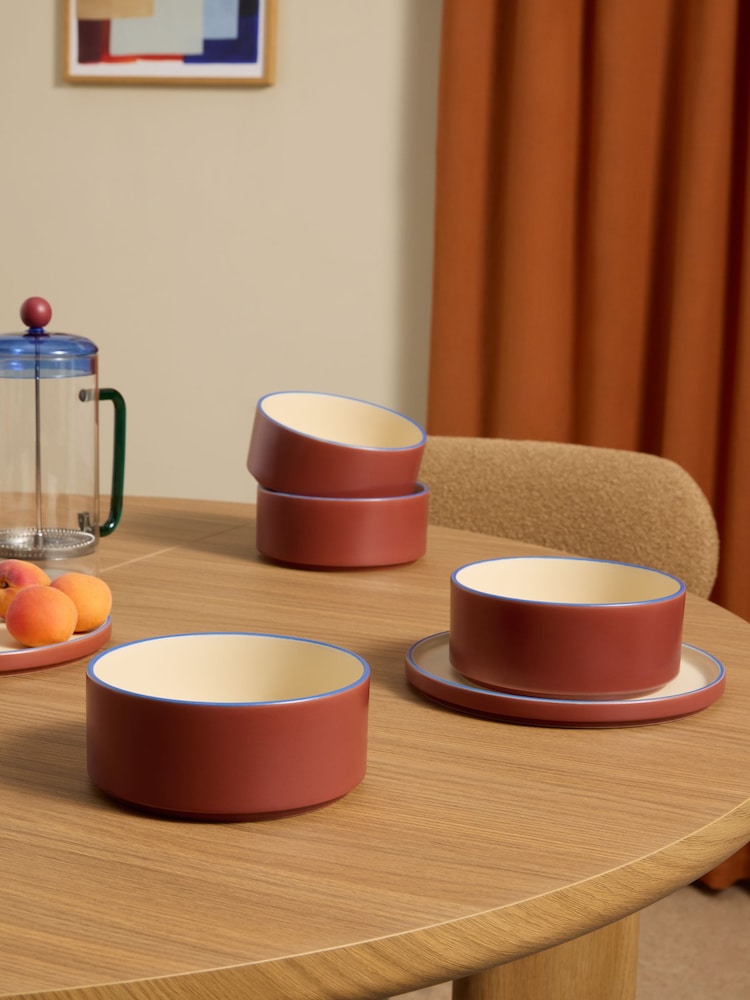 MADE.COM 4 Pack Brown Modern Studio Cereal Bowls - Image 1 of 3